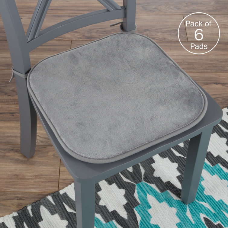 Gray dining room chair cushions hot sale